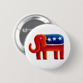 Republikanischer Elefant Button (Vorne & Hinten)