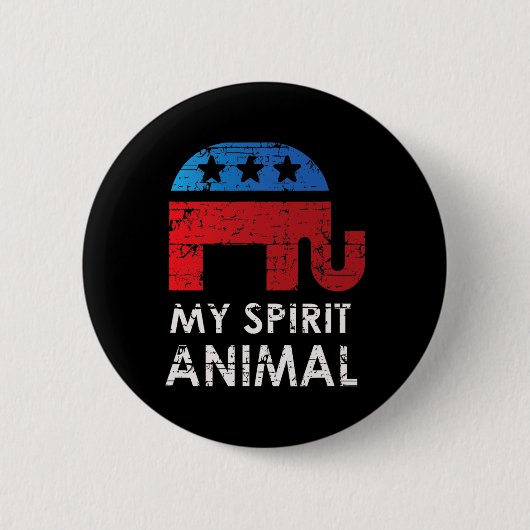 Republikanischer Elefant Button (Vorderseite)