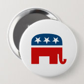 Republikanischer Elefant Button (Vorne & Hinten)