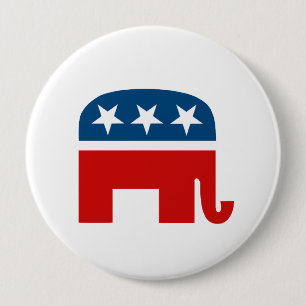 Republikanischer Elefant Button