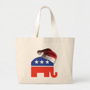 Republikanischer Elefant, der einen Weihnachtsratt Jumbo Stoffbeutel
