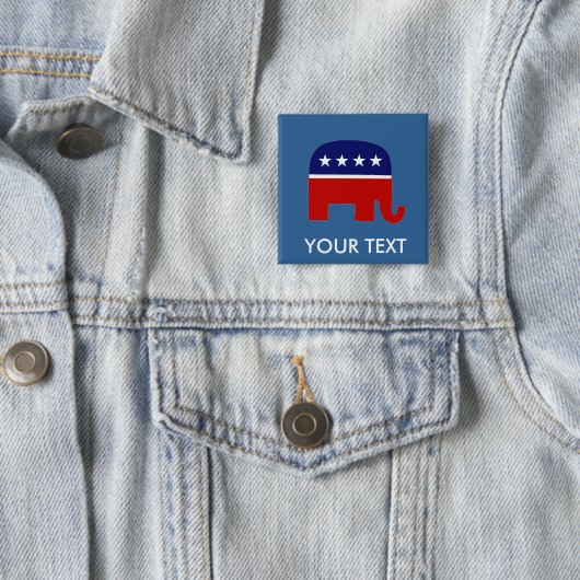 Republikanischer Elefant des Elefant-/GOP Button (Beispiel)