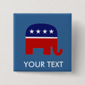 Republikanischer Elefant des Elefant-/GOP Button (Vorderseite)