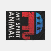 Republikanischer Elefant  Fleecedecke (Vorderseite (Horizontal))