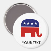 Republikanischer Elefant/GOP-Elefant Magnet (Vorderseite/Rückseite)