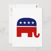 Republikanischer Elefant/GOP-Elefant Postkarte (Vorne/Hinten)