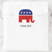 Republikanischer Elefant/GOP-Elefant Runder Aufkleber (Tasche)