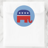 Republikanischer Elefant/GOP-Elefant Runder Aufkleber (Tasche)