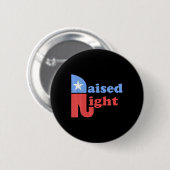 Republikanischer Elefant im Retro-Stil, richtig er Button (Vorne & Hinten)
