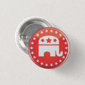 Republikanischer Elefant-Knopf Button (Vorne & Hinten)