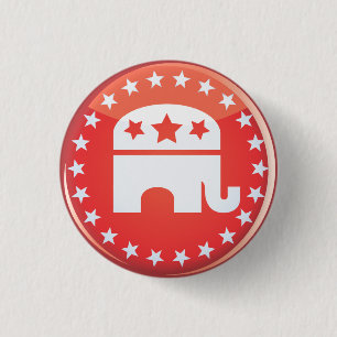Republikanischer Elefant-Knopf Button