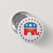 Republikanischer Elefant-Knopf Button (Vorne & Hinten)