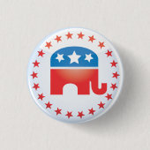 Republikanischer Elefant-Knopf Button (Vorderseite)