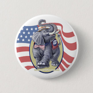 Republikanischer Elefant-Knopf Button