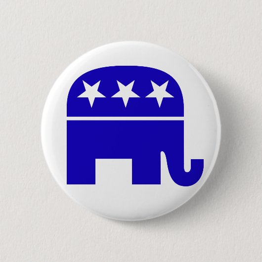 Republikanischer Elefant-Knopf Button (Vorderseite)