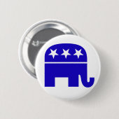 Republikanischer Elefant-Knopf Button (Vorne & Hinten)
