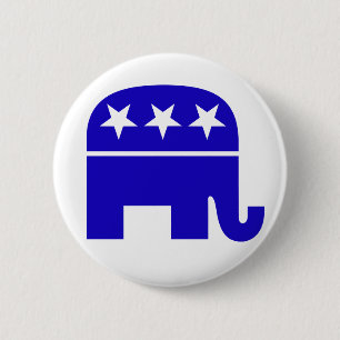 Republikanischer Elefant-Knopf Button
