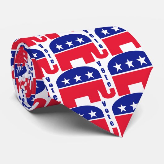 Republikanischer Elefant Krawatte (Gerollt)