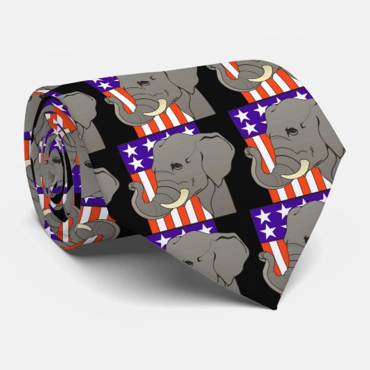 republikanischer Elefant Krawatte (Gerollt)