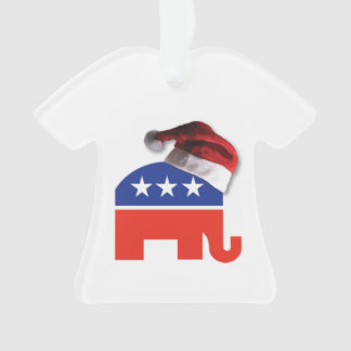 Republikanischer Elefant mit einem Weihnachtshut Ornament