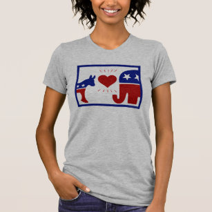 Republikanischer Elefant und demokratischer Donkey T-Shirt