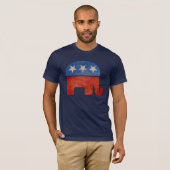 Republikanischer Elefant verblaßte T-Shirt (Vorne ganz)