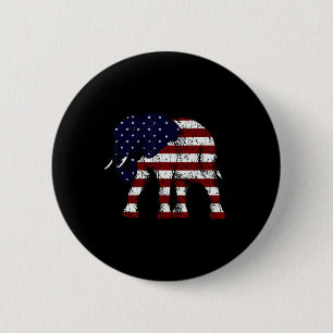 Republikanischer Elefant verwitterte amerikanische Button