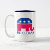 REPUBLIKANISCHER ELEFANT ZWEIFARBIGE TASSE (Links)