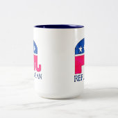 REPUBLIKANISCHER ELEFANT ZWEIFARBIGE TASSE (Mittel)