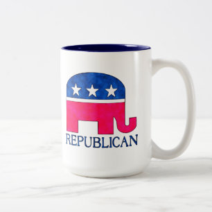REPUBLIKANISCHER ELEFANT ZWEIFARBIGE TASSE