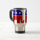 republikanischer Elefantenreisemuggel Reisebecher (Vorderseite Links)