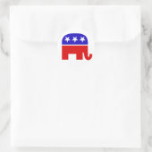 Republikanischer Elephant Round Sticker (Tasche)