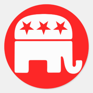 Republikanischer Elephant Round Sticker