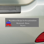 Republikanischer "Exceptionalism": Gehirnwäsche Autoaufkleber (Auf Auto)