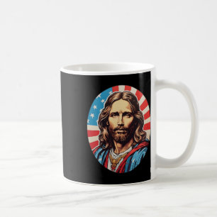 Republikanischer Jesus – Kühne Pop-Art mit amerika Kaffeetasse