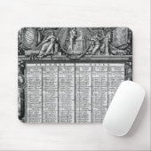 Republikanischer Kalender, am 22. September 1793 Mousepad (Mit Mouse)