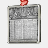 Republikanischer Kalender, am 22. September 1793 Silbernes Ornament (Links)