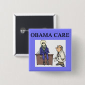 republikanischer konservativer Antiobama-Witz Button (Vorne & Hinten)