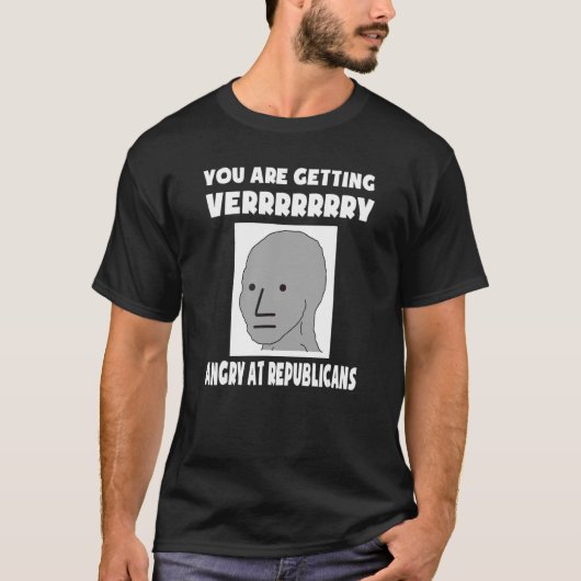 Republikanischer NPC-Demokrat Hypnotisierte Sheepl T-Shirt (Vorderseite)