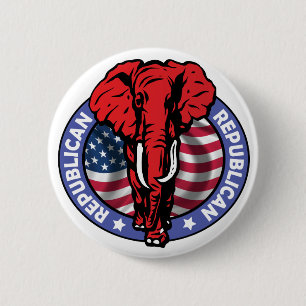 Republikanischer Party-Elefant - McCain Button