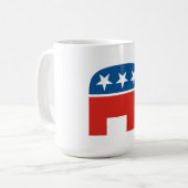 republikanischer Partyelefant des USA Kaffeetasse (Vorderseite Links)