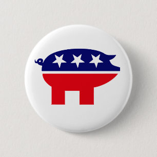 Republikanischer Schweinknopf Button