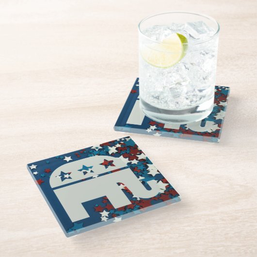 Republikanischer Untersetzer (Schrägansicht)