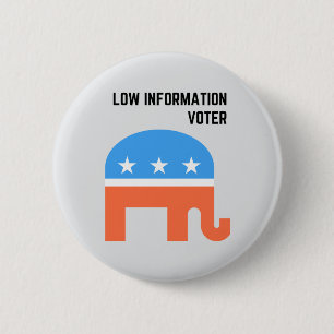 Republikanischer Wähler mit geringer Information Button