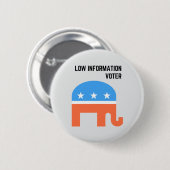 Republikanischer Wähler mit geringer Information Button (Vorne & Hinten)