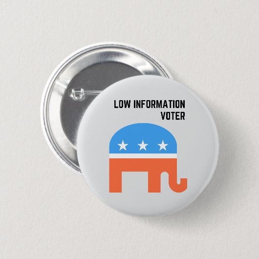 Republikanischer Wähler mit geringer Information Button (Vorne & Hinten)