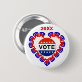 Republikanischer Wahlknopf Button (Vorne & Hinten)