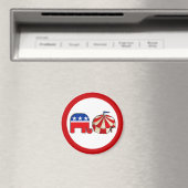 Republikanischer Zirkus Elephant und Zelt Magnet (In Situ (Geschirrspüler))