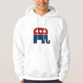 republikanisches Design des Elefanten-Logos Hoodie (Vorderseite)