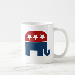 republikanisches Design des Elefanten-Logos Kaffeetasse